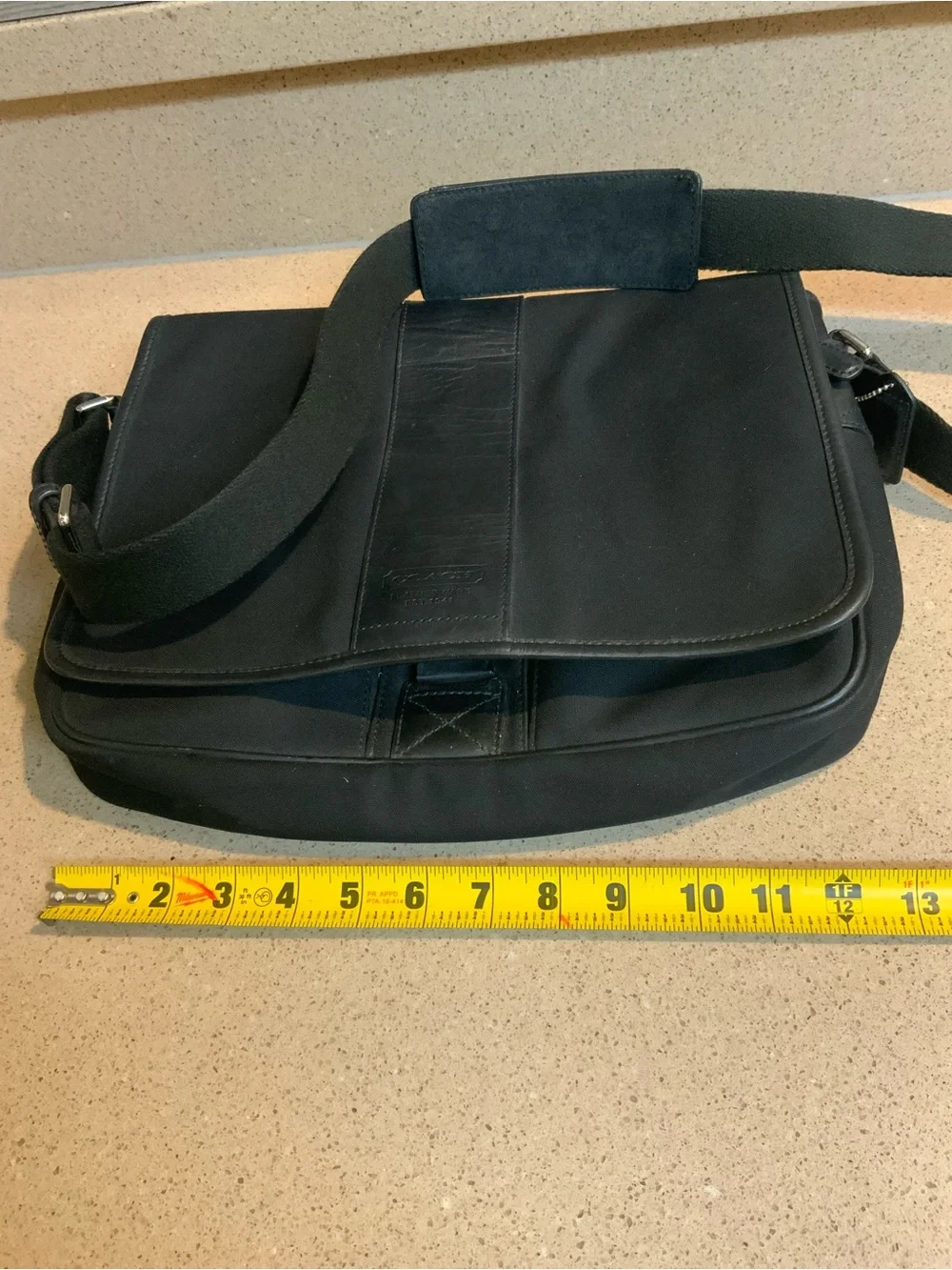 Coach Black Messenger Laptop Bag with Adjustable Strap